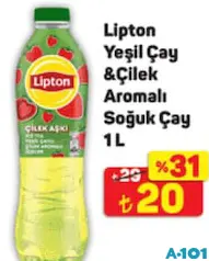 LİPTONYEŞİL ÇAY & ÇİLEK AROMALI SOĞUK ÇAY 1 L